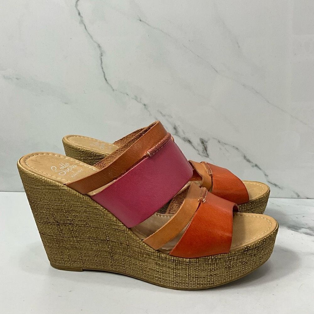 SOTTO SOPRA Leather Wedge Sandals